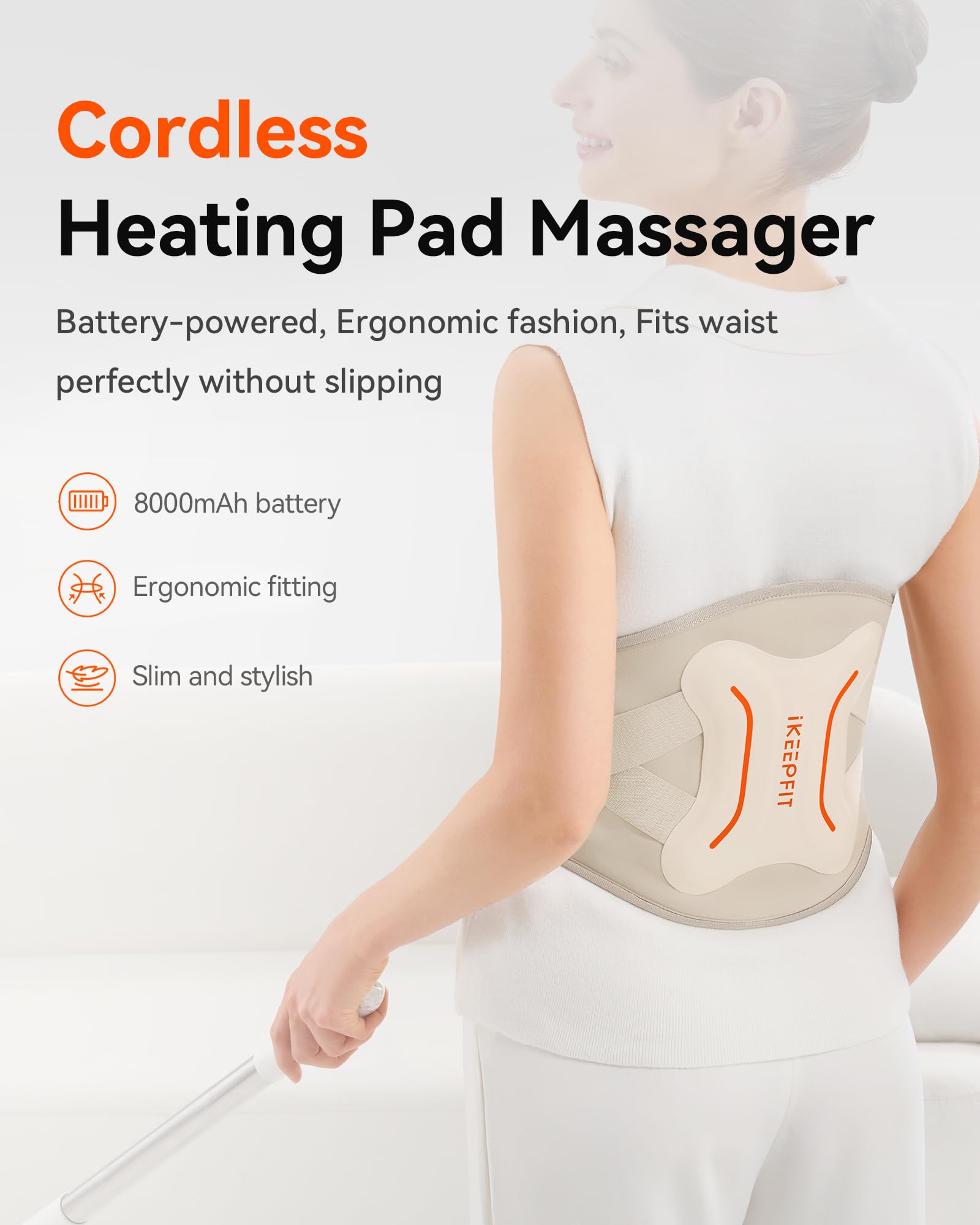 Soporte lumbar en X de MAXwarm 4.0 con correas elásticas