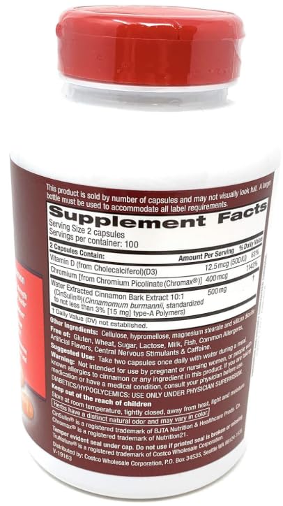 IKJ Cinsulin Canela etiqueta: información clara de ingredientes para confianza
