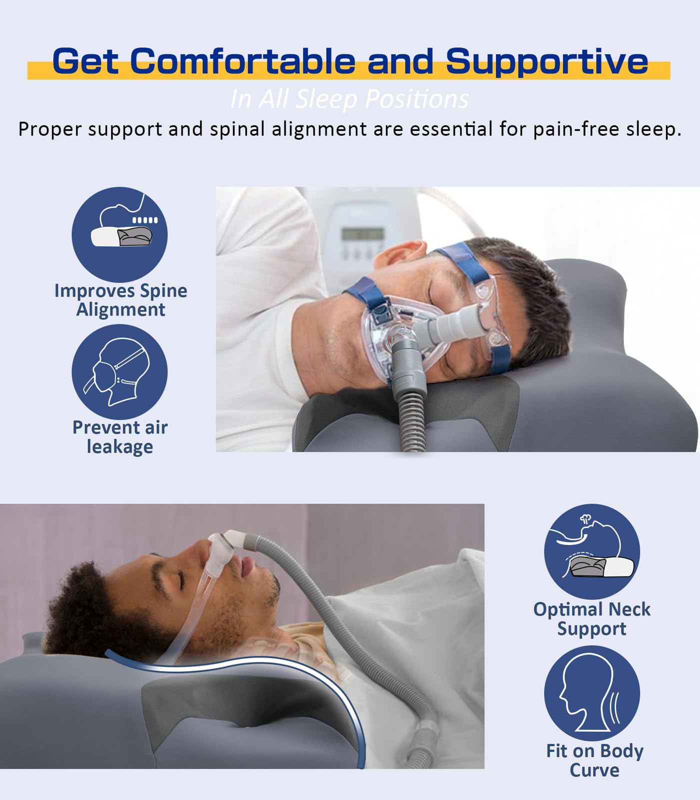 IKSTAR soporte cervical de memoria para cuello y confort nocturno