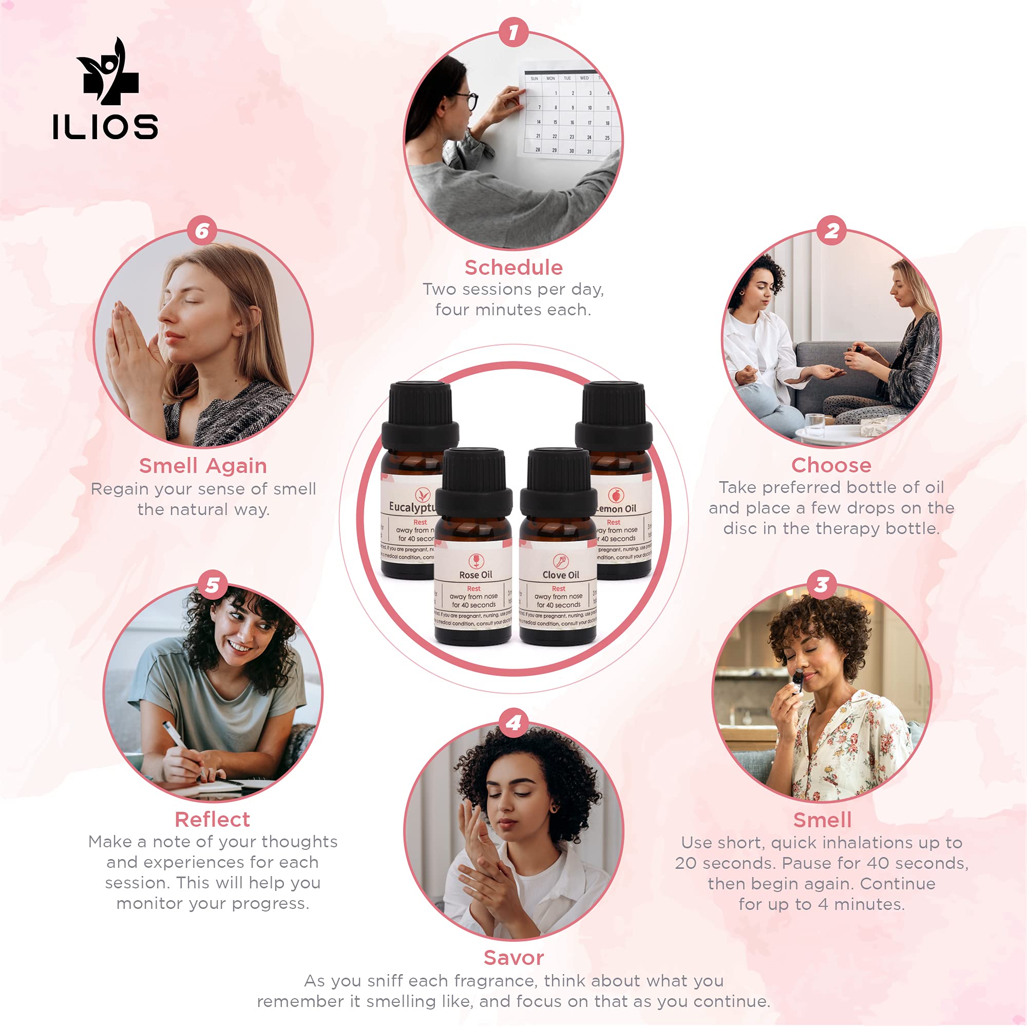 ACEITE esencial de rosa de ILIOS para aromas florales en el entrenamiento olfativo