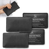 Conjunto de 4 Bolsas de Hielo Reutilizables AllSett Health - 10 x 6 pulgadas, Forro de Felpa y Nylon, Terapia Calor/Frío