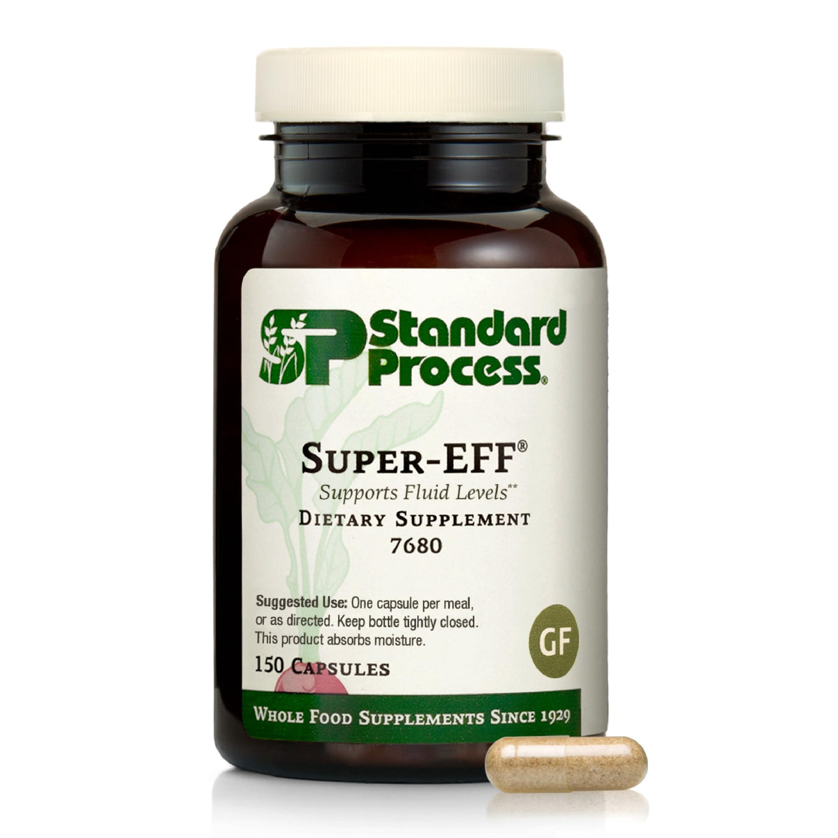 Standard Process Super-EFF Fluid Level Dietary Supplement - Non-Dairy, Non-Soy, & Non-Grain - Fluid & Energy Level Support - 150 Capsules