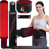 ALLOLO Red Light Therapy Belt - 39x7.7 Inch Large Coverage, 180 LEDs, 3-in-1 Red & Infrared, Adjustable & Portable