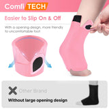 Comfiitech Ankle Ice Pack with Large Opening, Reusable Gel Pad for Foot and Heel, Extra Large, Pink