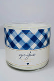 Bath & Body Works Vela Gingham de 3 mechas, 14,5 onzas – Duración estimada de 25 a 45 horas