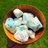 Zenkeeper chrysocolla cruda, trozo pequeño: útil como piedra decorativa para ambientes.