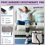 KINRYOPY - Máquina de Terapia Fría Programable para Rodilla y Cadera, Portátil y Silenciosa