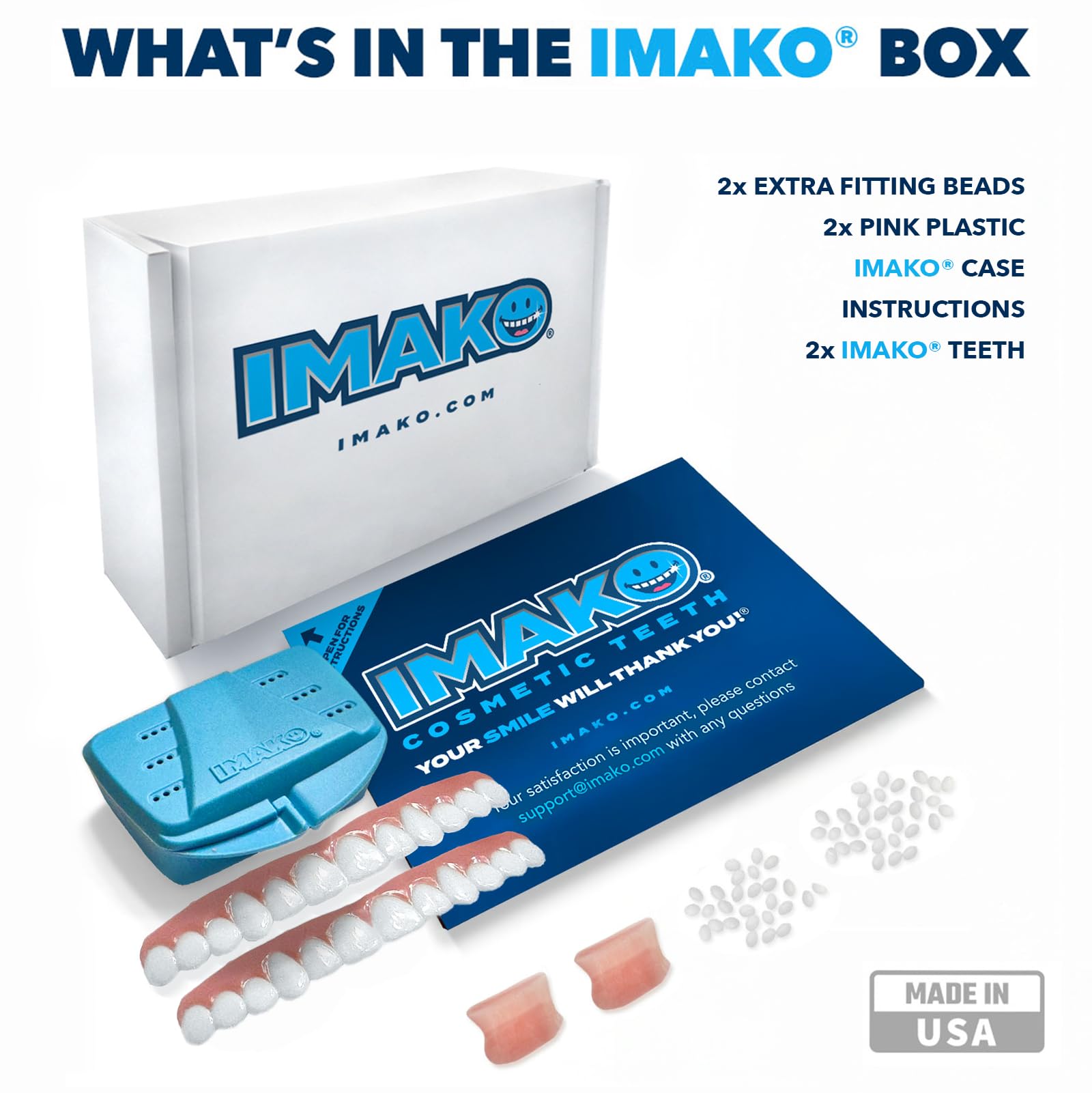 Imako Premium Cosmetic Uppers tono Blanco Natural para un aspecto discreto