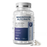 iMATCHME Magnesio Glicinato 850 mg, botella, apoyo diario para sueño y relajación.