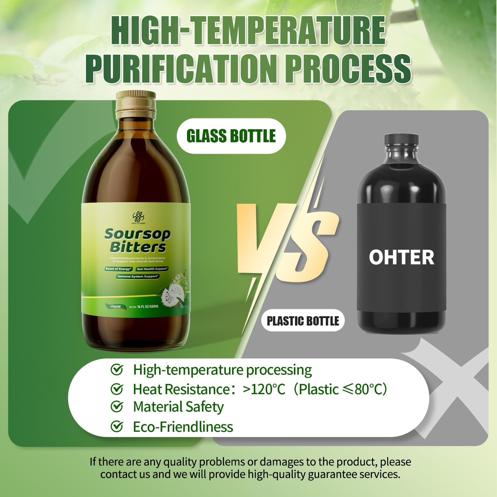 iMATCHME Soursop Bitters ashwaganda facilita relajación y bienestar emocional.