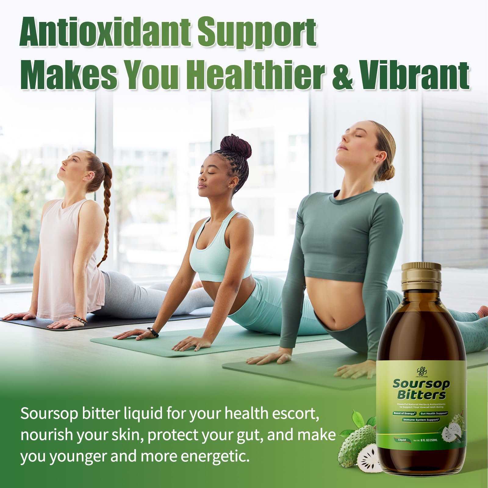 iMATCHME Soursop Bitters cardomariano apoya el cuidado hepático diario.