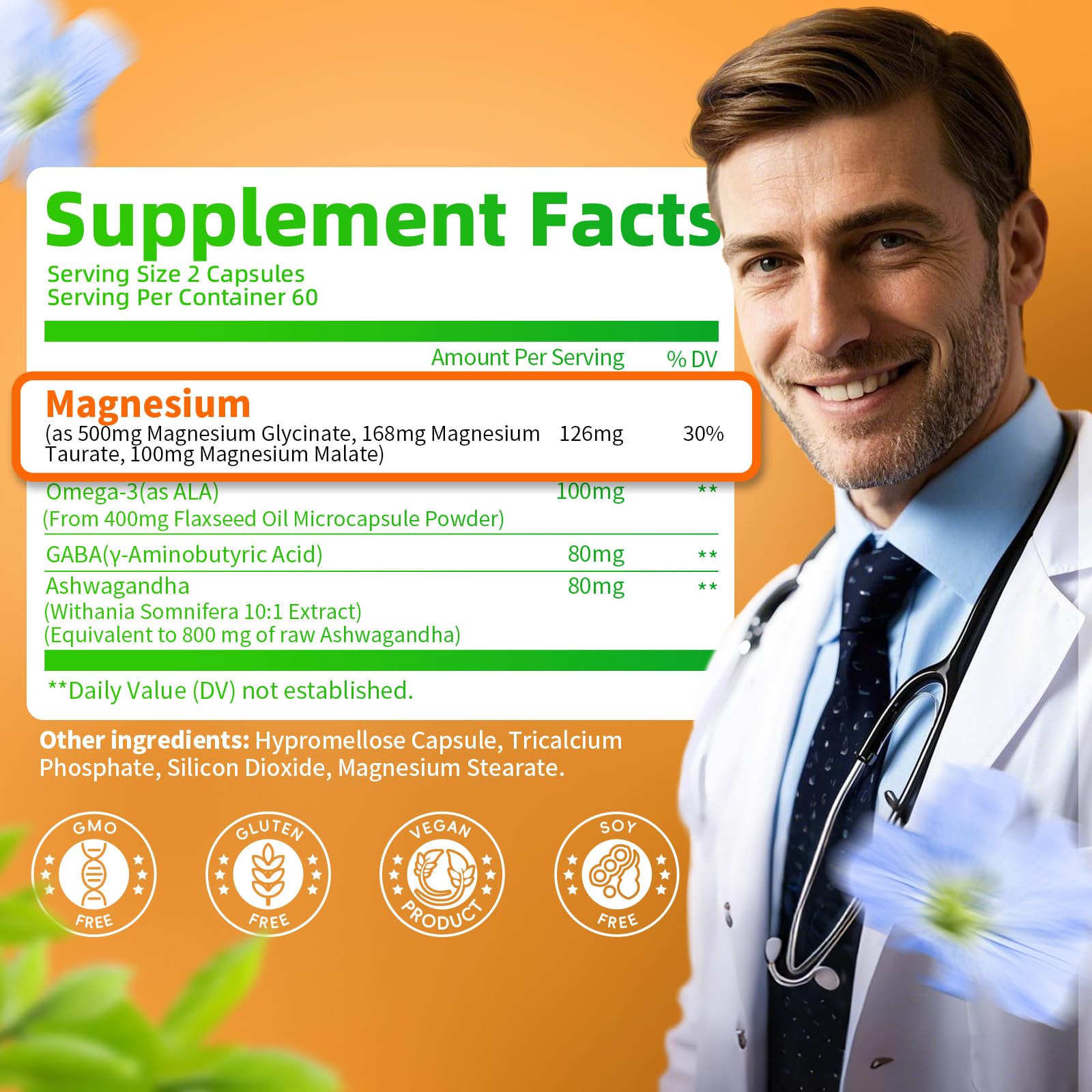 iMATCHME Triple Magnesium Complex, dosis de 60 días para rutina diaria.