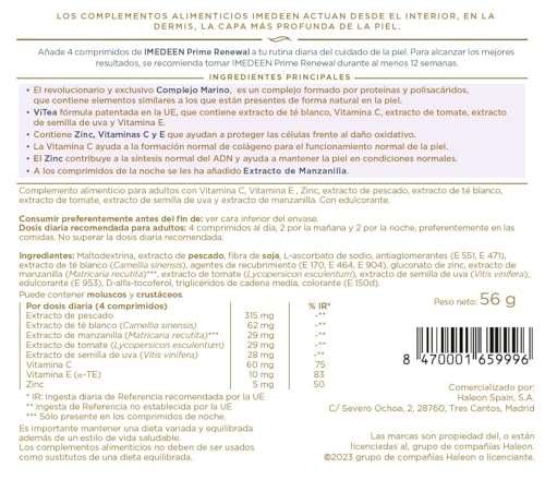 Presentación en caja de Imedeen Prime Renewal para uso diario de cuidado de la piel.