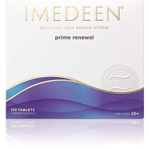 Frascos de Imedeen Prime Renewal para uso diario, con beneficios de hidratación y firmeza.