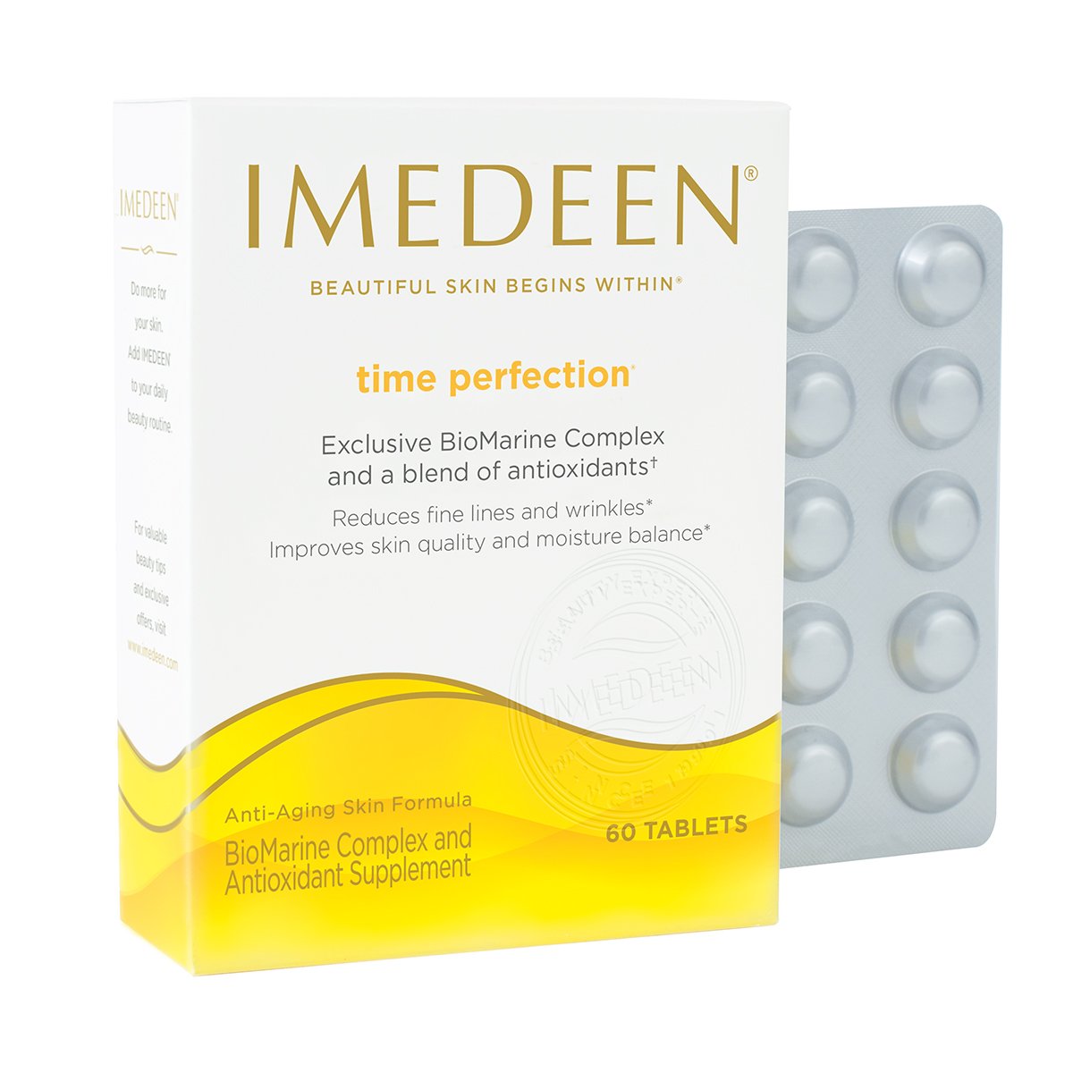 Frasco de Imedeen Time Perfection con dosis diarias para piel suave