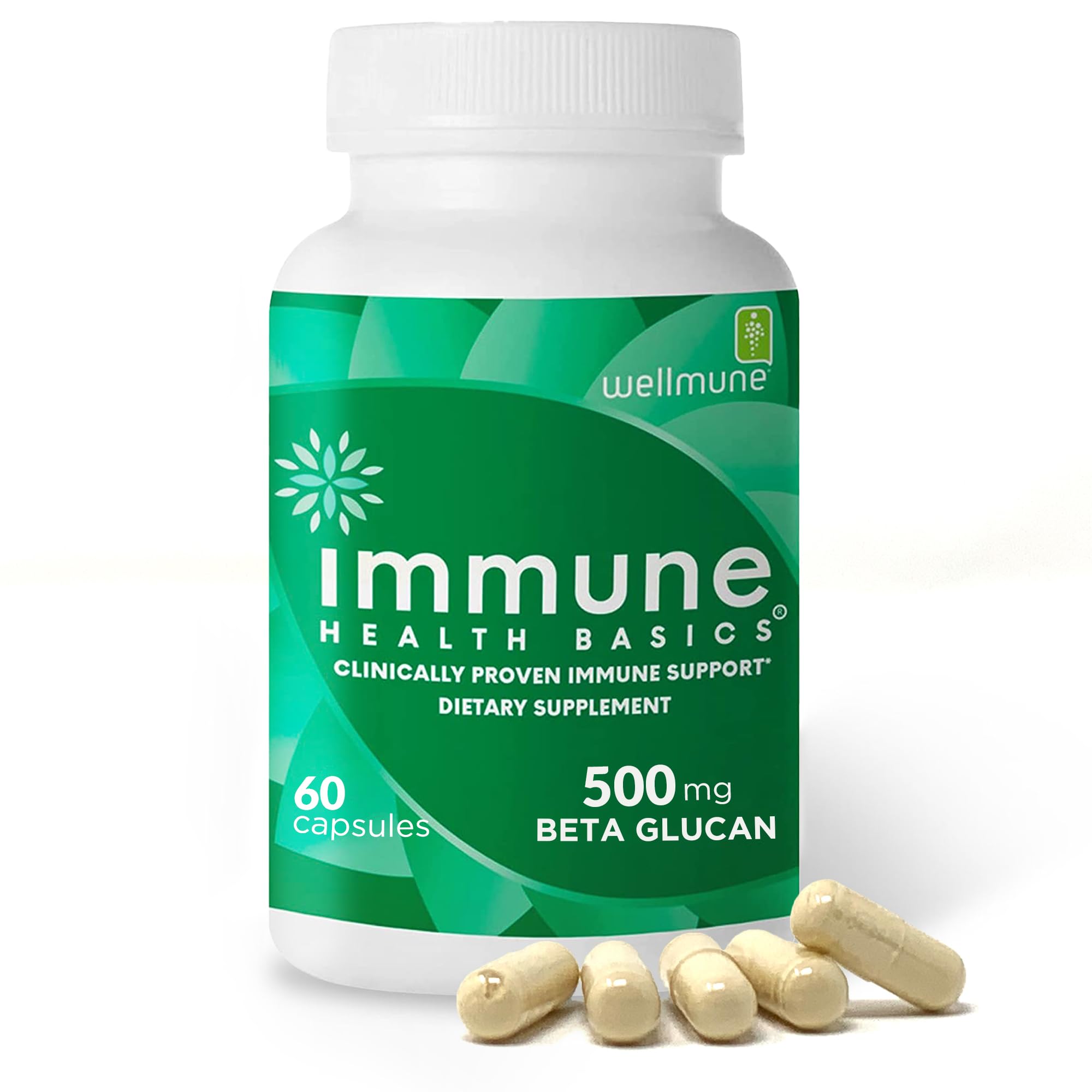 Cápsula Immune Health Basics de 500 mg para apoyo diario del sistema inmune.