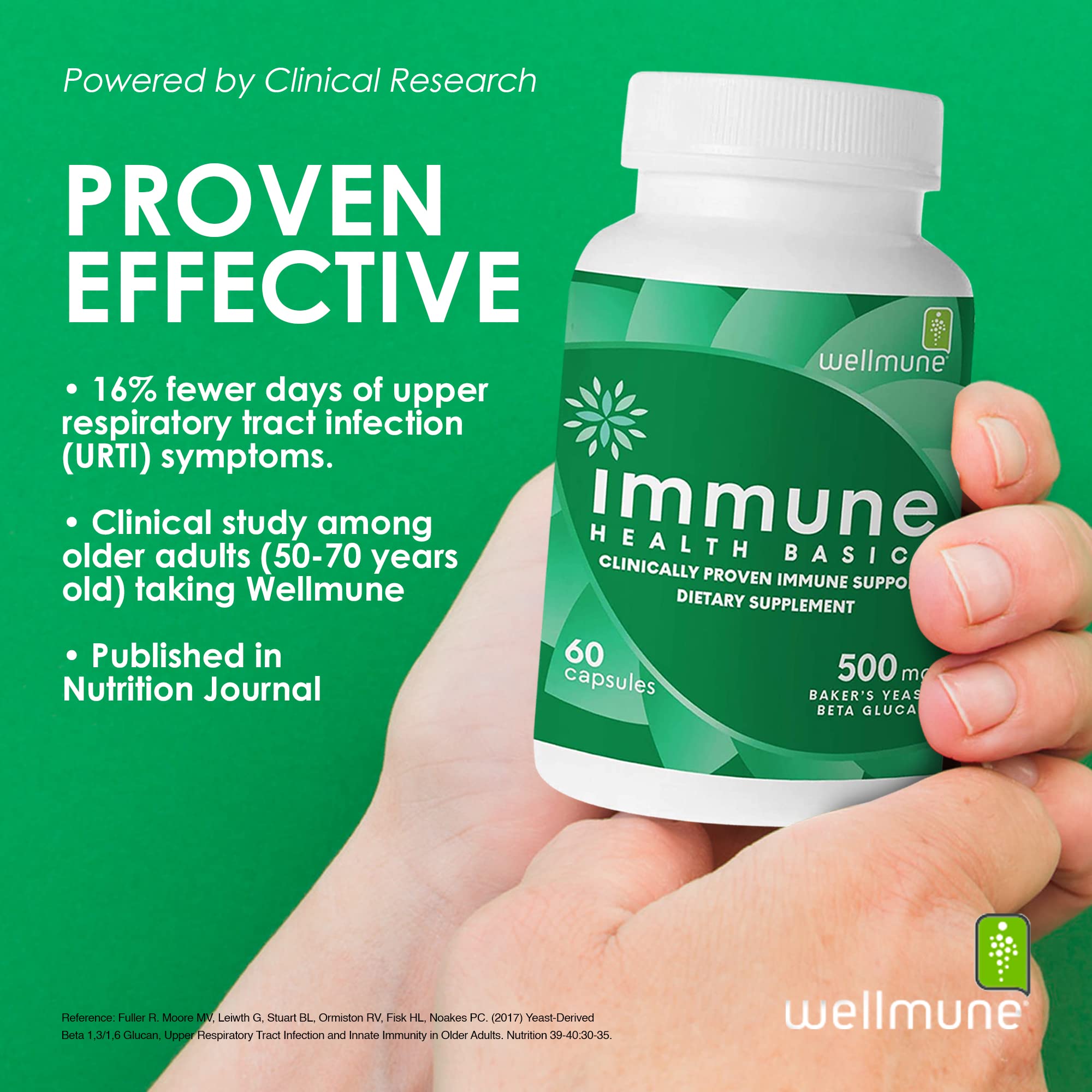 Paquete de 60 cápsulas de Immune Health Basics para consumo de dos meses.