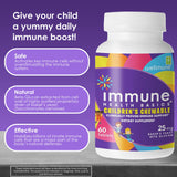 Tableta masticable de Immune Health Basics con sabor naranja para niños.