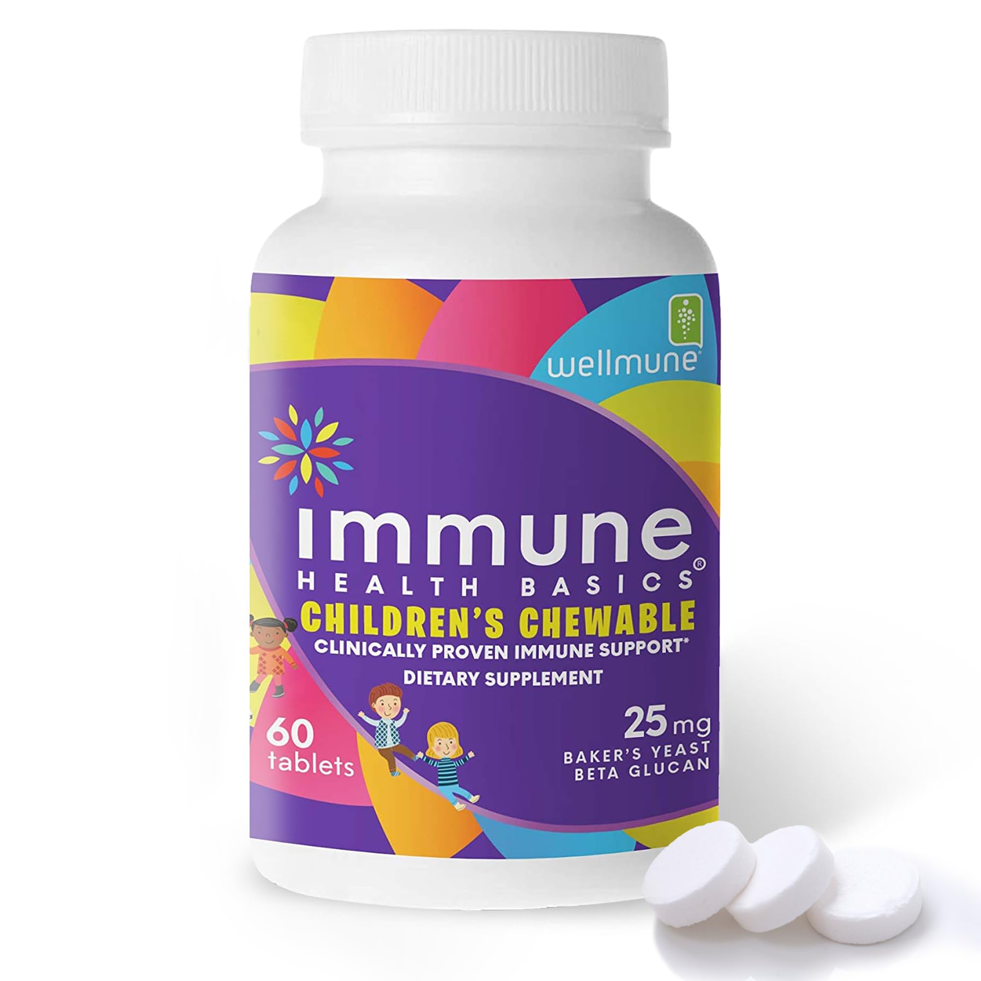 Immune Health Basics: tabletas masticables para niños, apoyo diario al sistema inmune.