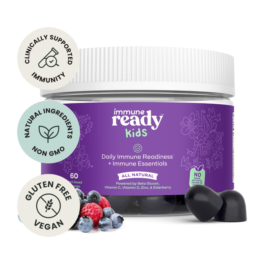 Paquete Immune Ready, gomitas sabor frambuesa, práctico para lonchera