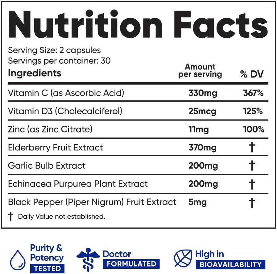 IMMUNETI: ingredientes clave, vitamina C y zinc para nutrición diaria.