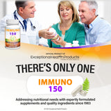 Immuno 150: estantería confiable de suplemento nutricional completo.