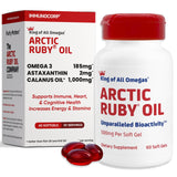 Arctic Ruby Oil Immunocorp: botella de cápsulas para salud general.