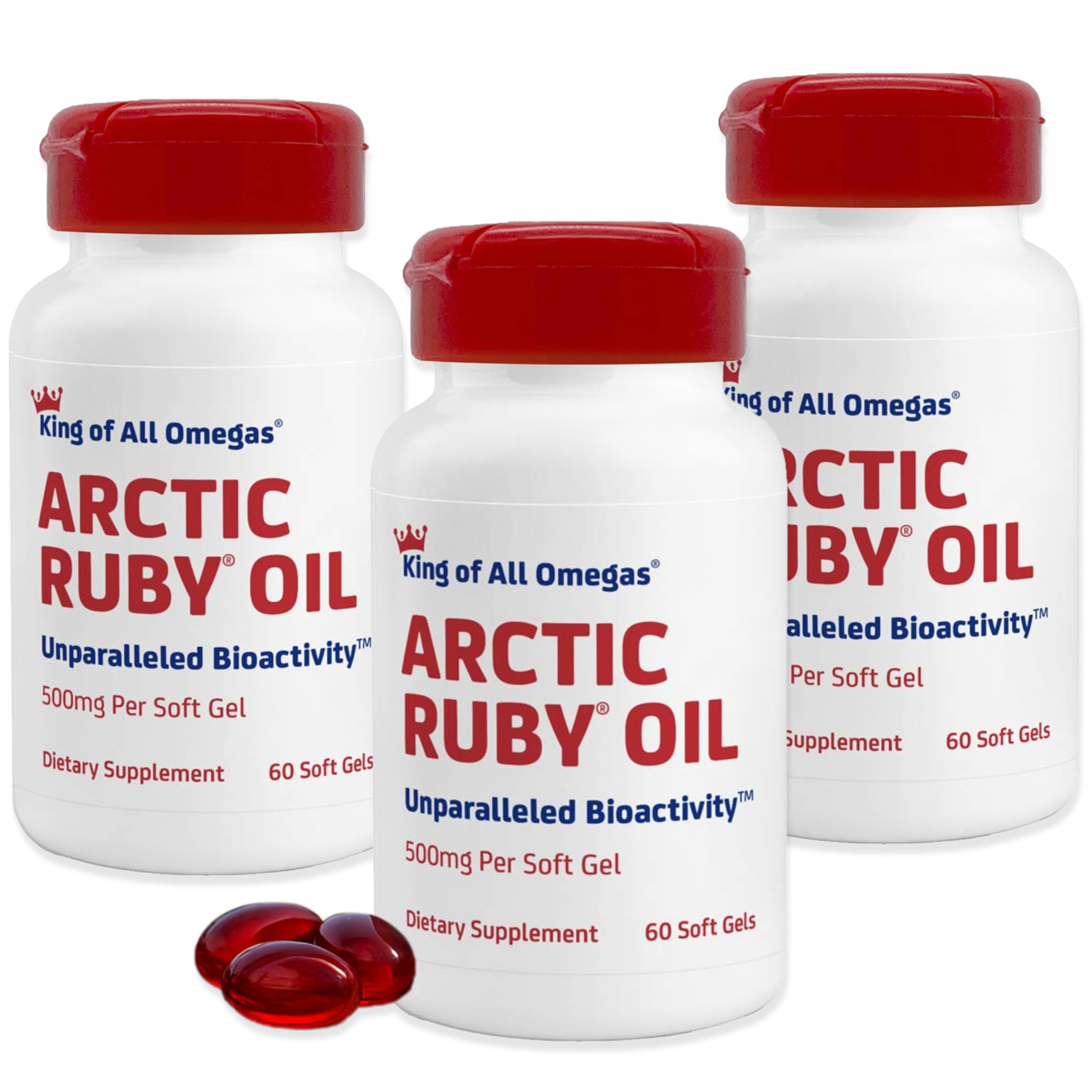 Arctic Ruby Oil de Immunocorp, frasco frontal, apoyo cardiovascular potencial.
