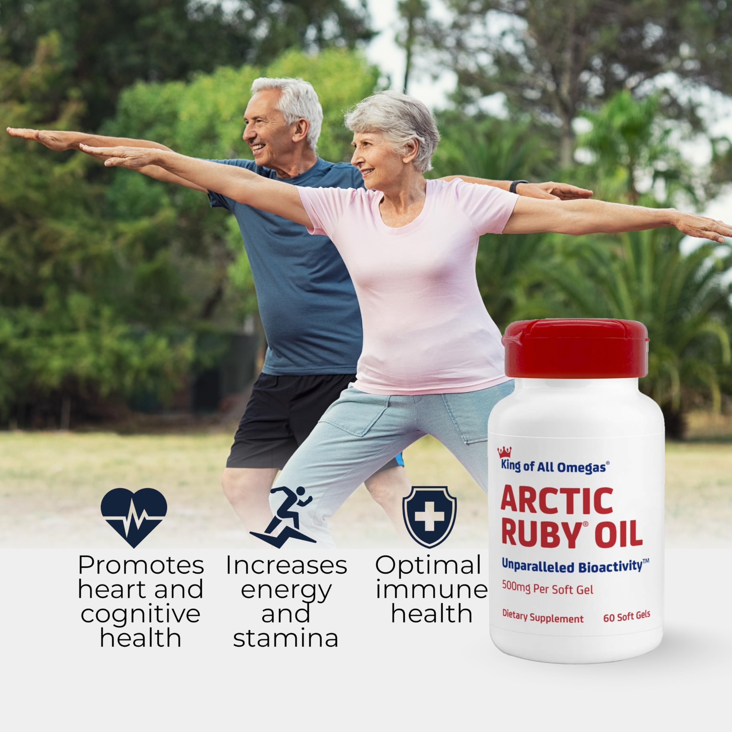 Arctic Ruby Oil Immunocorp: cápsulas con astaxantina para antioxidantes.