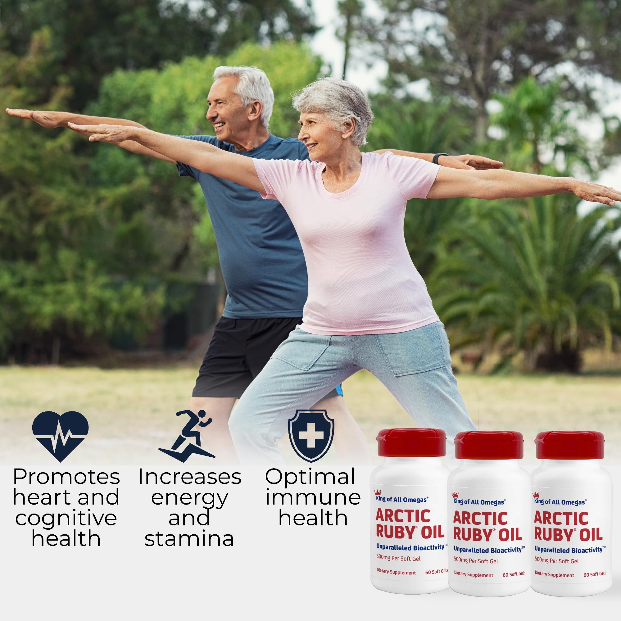 Arctic Ruby Oil Immunocorp: pack de 3 frascos para mayor comodidad.