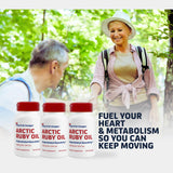 Arctic Ruby Oil Immunocorp, cápsulas blandas, omega-3 para salud general.