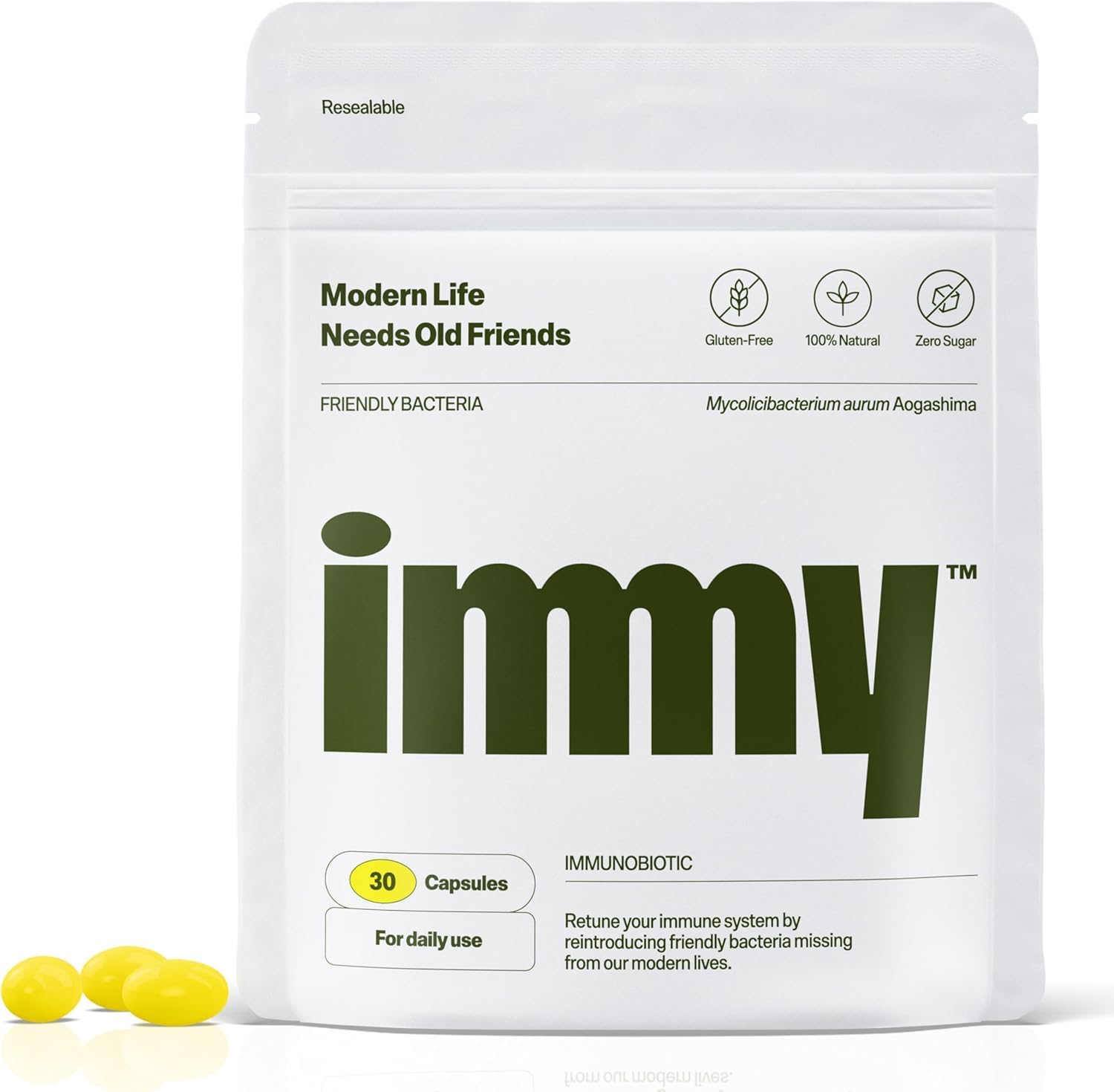 IMMY Soporte inflamación: botella frontal, posible apoyo diario para inflamación