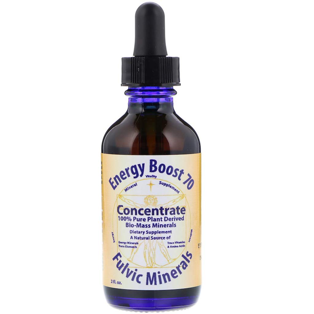 Impulso de Energía 70: botella de concentrado fulvico, posible apoyo para energía sostenida.