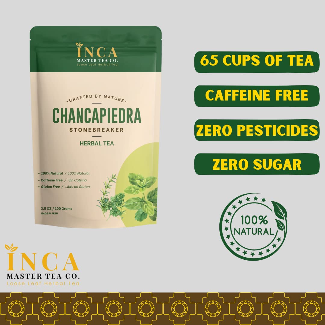 INCA MASTER TEA chanca piedra, envase de 100 g para varias infusiones.