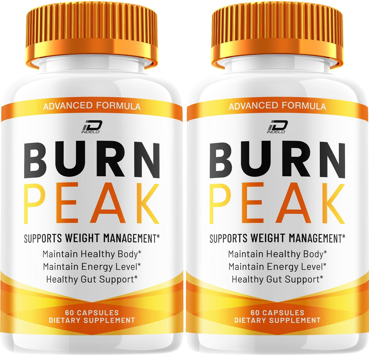 Indelo Burn Peak Capsulas: botella para consumo diario y comodidad.