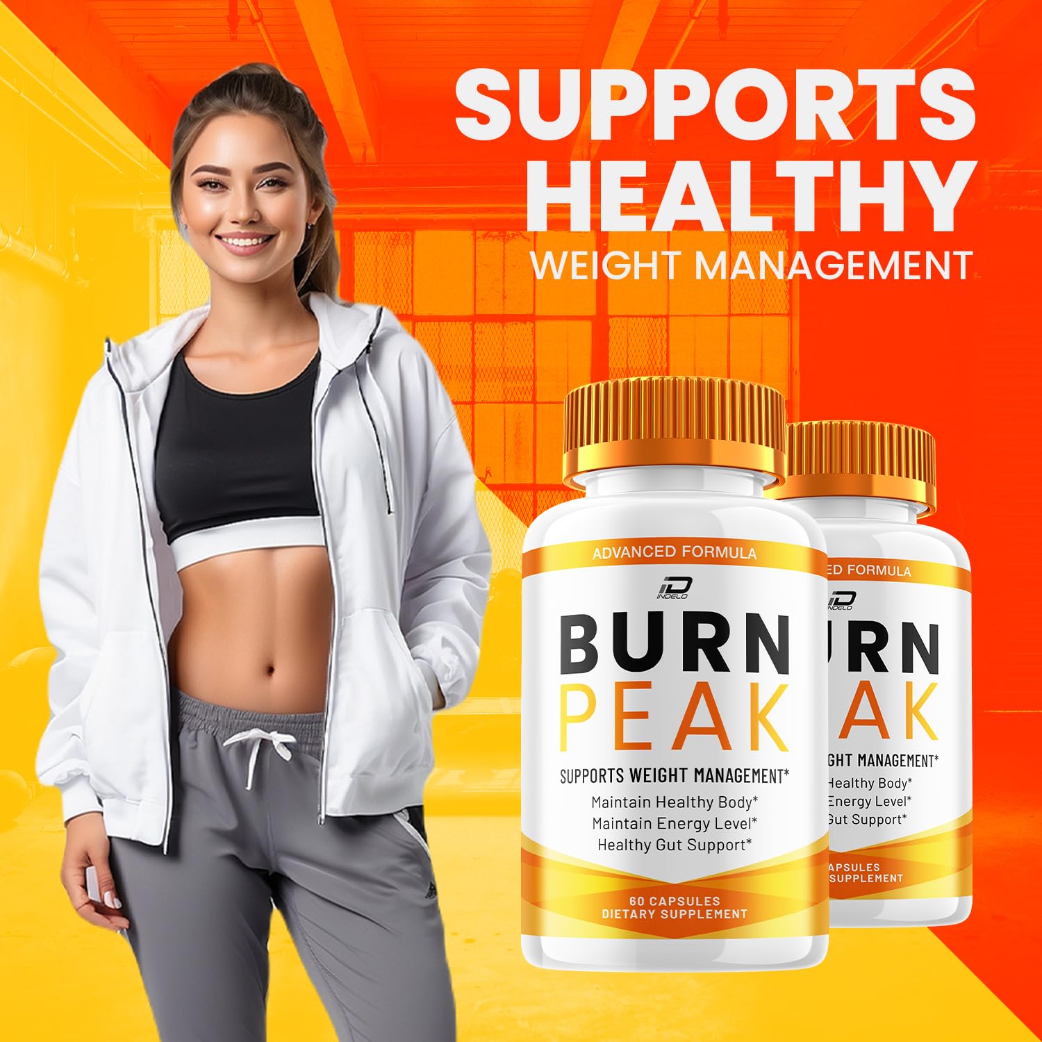 Indelo Burn Peak Capsulas: vertido fácil para dosis precisas.