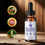 Indelo Gelatide Drops, etiqueta visible resaltando fórmula avanzada.