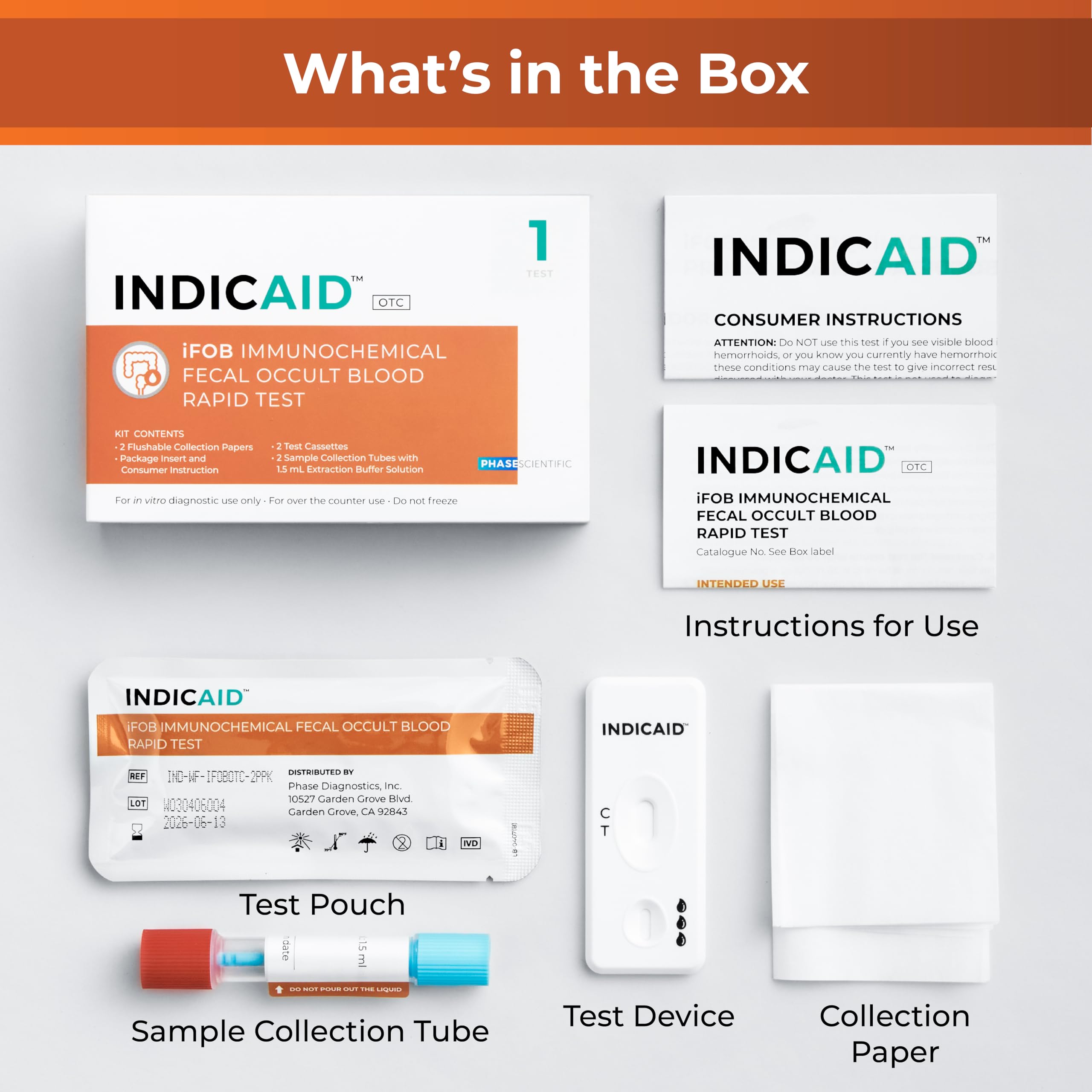 INDICAID iFOB: herramientas de recolección para un muestreo cómodo.