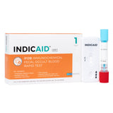 INDICAID iFOB en caja: prueba oculta de sangre para monitorear salud intestinal en casa.