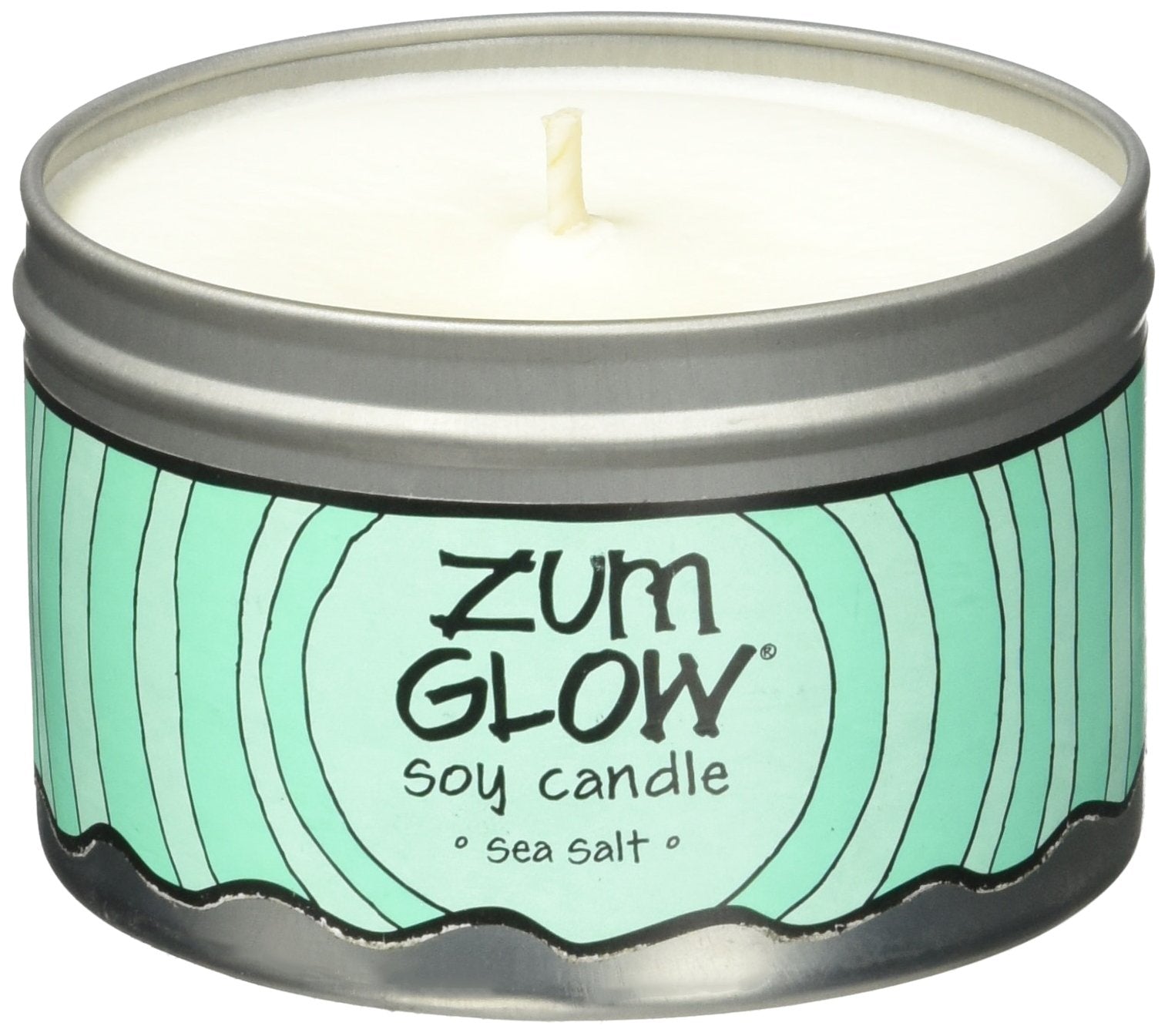 Indigo Wild Zum Glow Vela de Soja Sal Marina, aroma suave para relajación y ambiente acogedor.