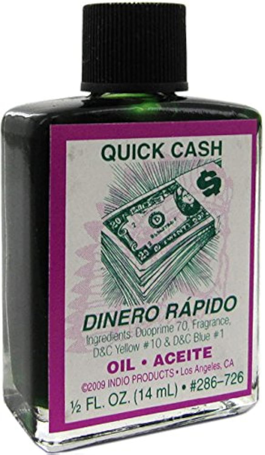 INDIO Dinero Rápido: aceite espiritual para manos, rituales y prosperidad