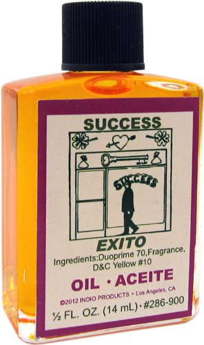 INDIO Aceite de Éxito: botella compacta para ungir velas y rituales espirituales