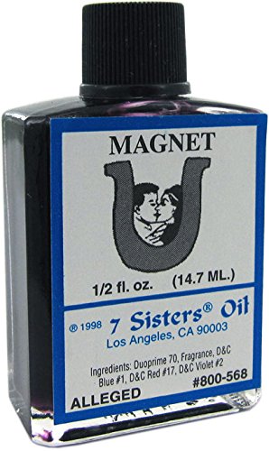 INDIO Aceite Magnético Siete Hermanas de Nueva Orleans en frasco de vidrio media onza para atraer energías positivas.