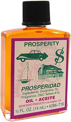 INDIO Prosperidad: botella de aceite para ritual de buena suerte en negocios.