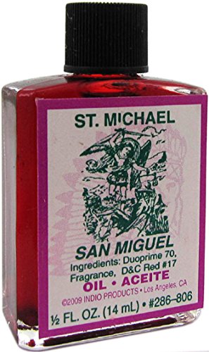 INDIO Santo Miguel aceite, frasco de 15 ml para protección y coraje en rituales.