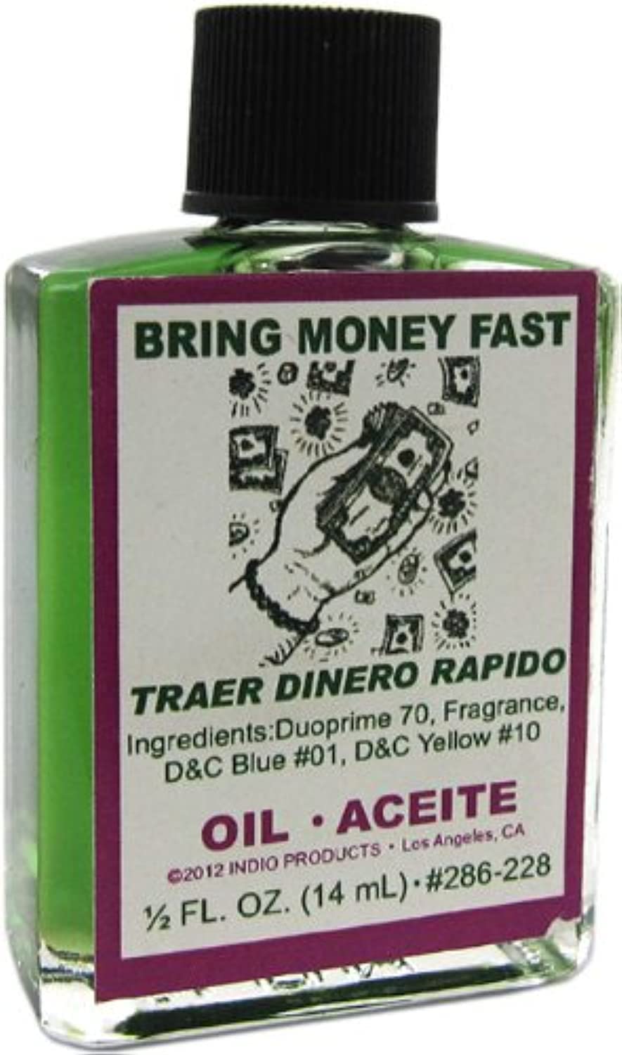 INDIO Aceite Dinero Rápido para cartera, ritual para atraer prosperidad y enfoque diario.