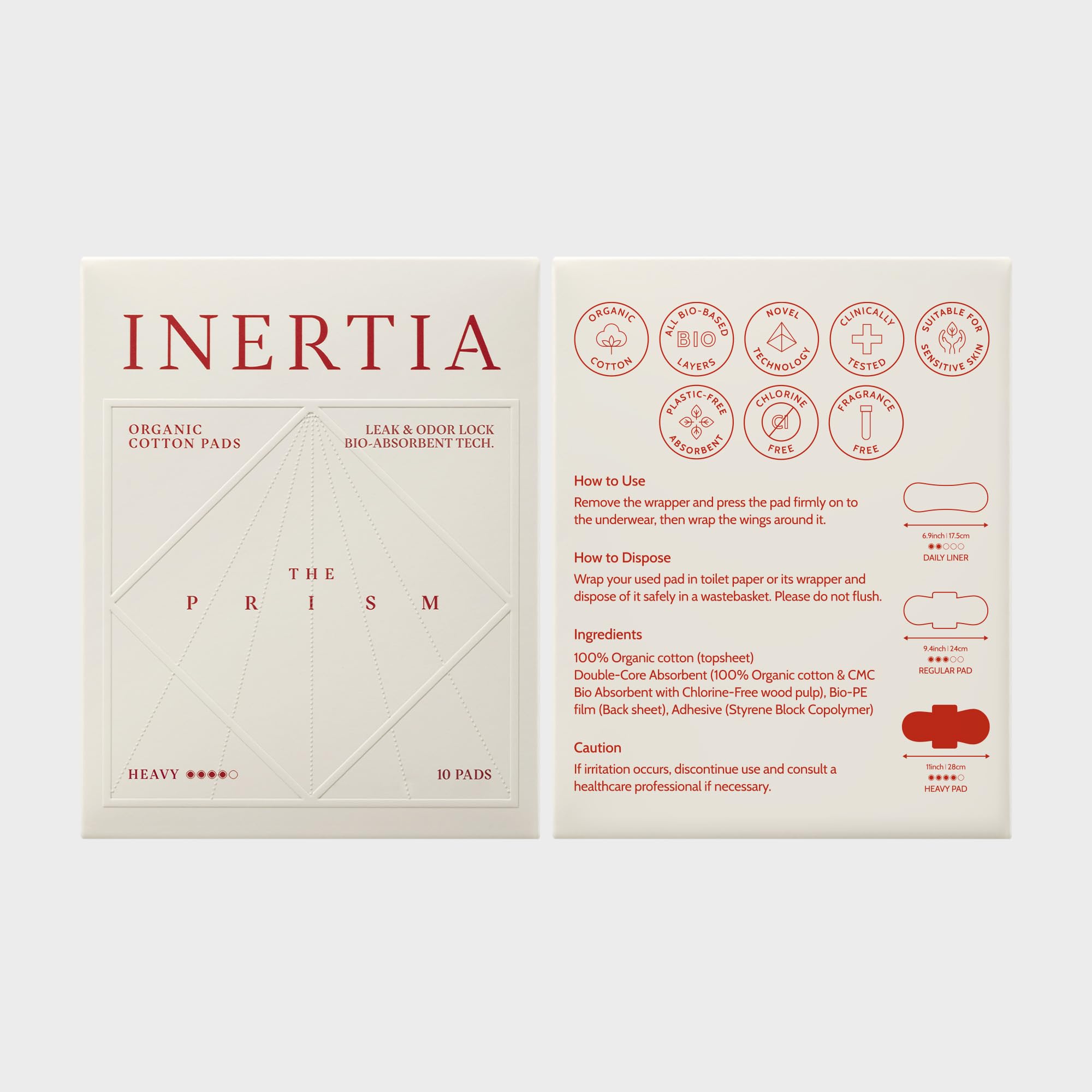 INERTIA Prism White paquete diez unidades para uso diario.