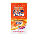 Infants' Motrin botella 1 oz para aliviar fiebre temporal en bebés.