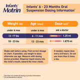 Infants' Motrin dosis precisa gracias a las marcas claras.