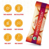Barra Infinity Greens ideal para entrenamiento, proteína vegetal.